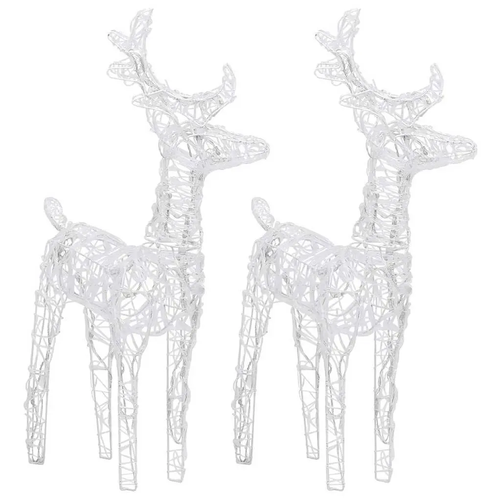 Christmas Reindeer Sleigh Outdoor Decoration Lighted Acrylic 320 LED Lights