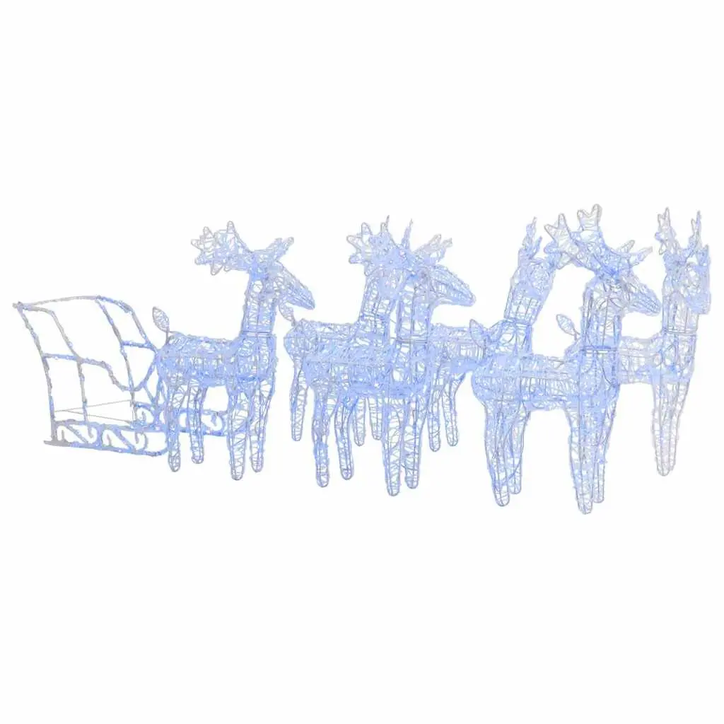 320 LED Light Reindeer Sleigh Yard Decoration