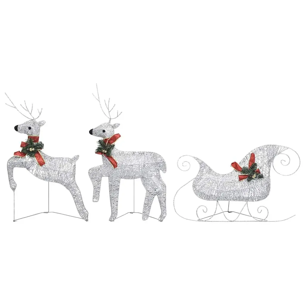 Christmas Decoration Reindeer Sleigh Indoor Outdoor 140 LED Lights