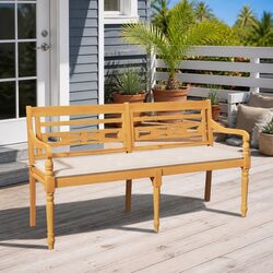 Specifications of Outdoor Bench, 150 cm Teak Wood with Cushion