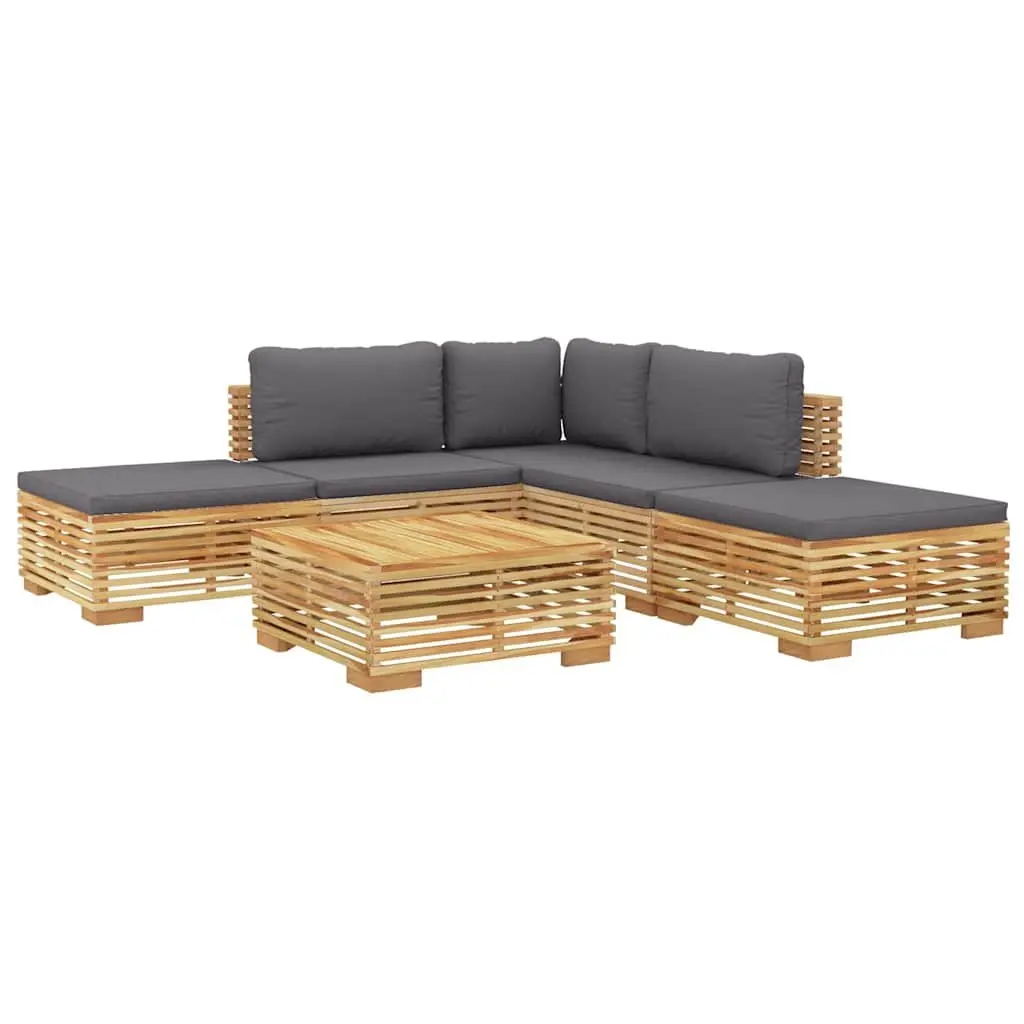 6 Piece Garden Lounge Set Outdoor Furniture Teak