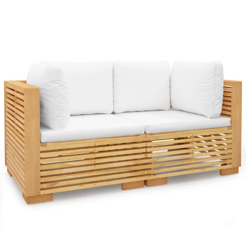 Garden Corner Sofas 2 pcs Solid Wood Outdoor Furniture Set with Cushions