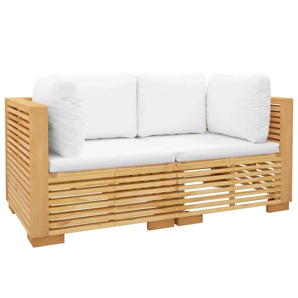 Garden Corner Sofas 2 pcs Solid Wood Outdoor Furniture Set with Cushions