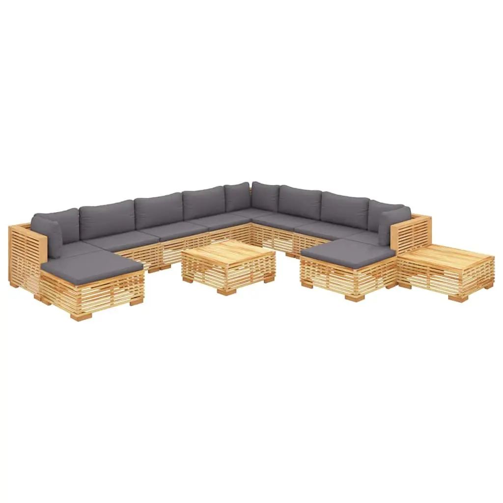 Garden Lounge Set 12 Piece Outdoor Furniture Seating Solid Teak Wood