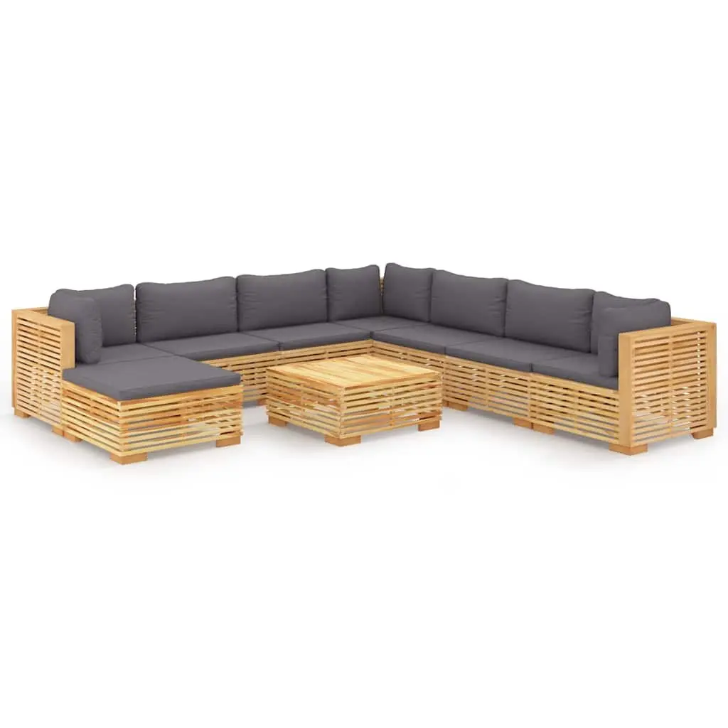 9 Piece Garden Lounge Set with Cushions