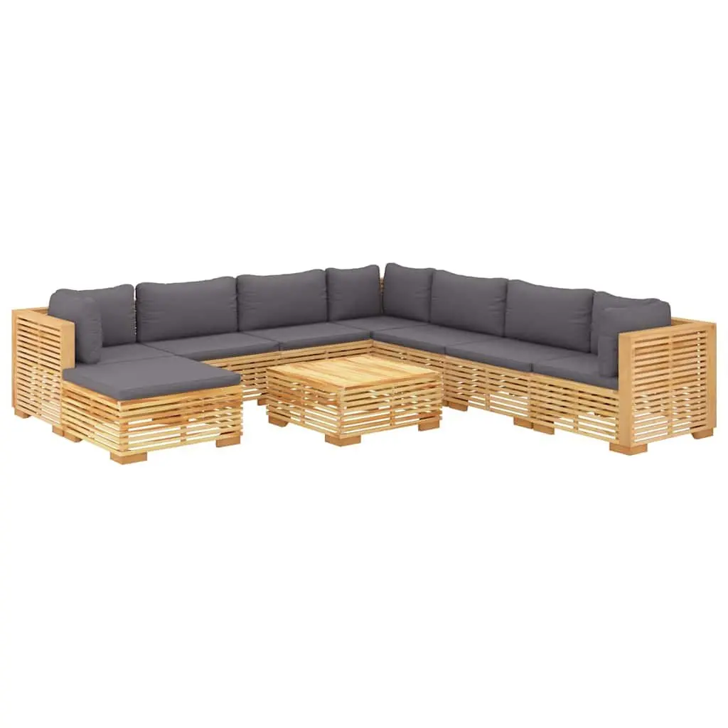 9 Piece Garden Lounge Set with Cushions