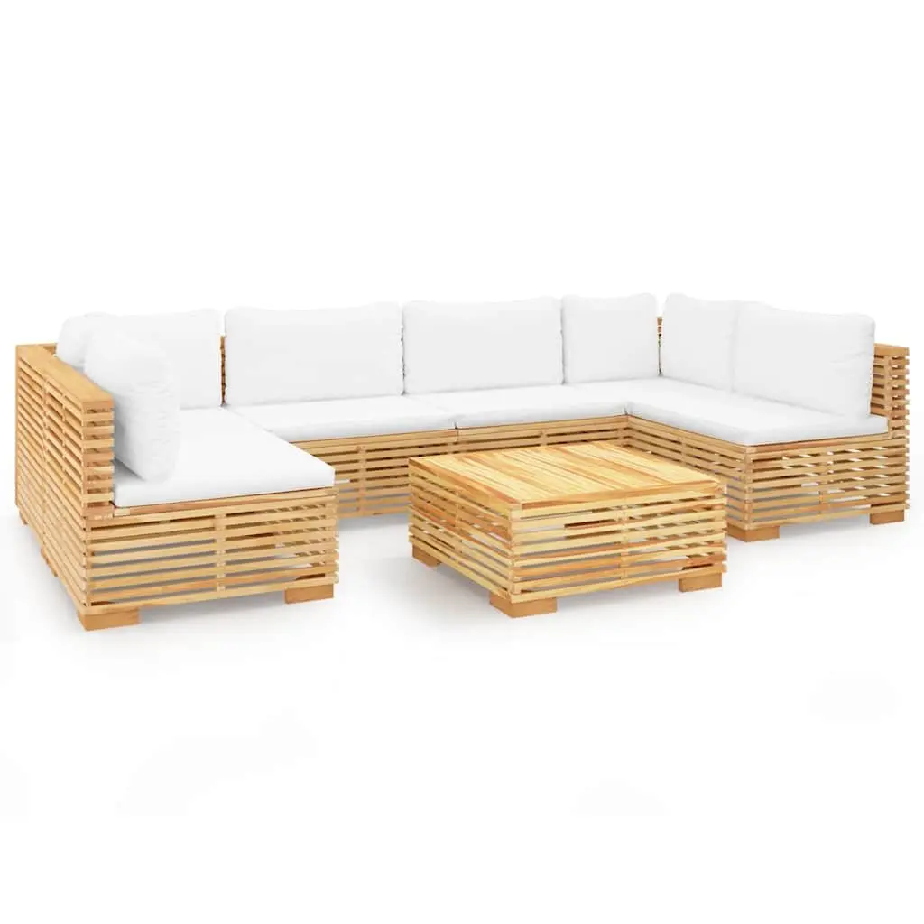 Garden Lounge Set 7 Piece Outdoor Furniture Patio Garden Solid Teak Wood