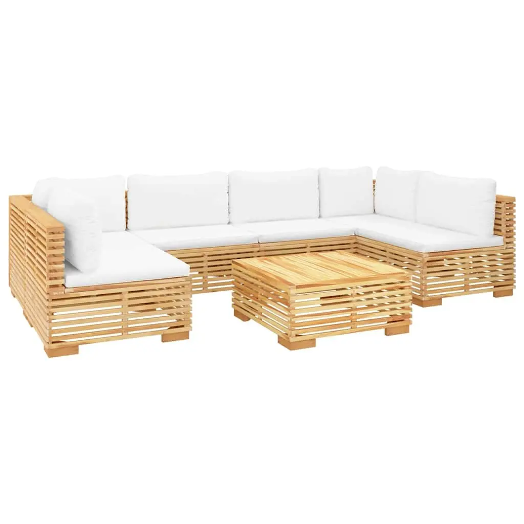 Garden Lounge Set 7 Piece Outdoor Furniture Patio Garden Solid Teak Wood