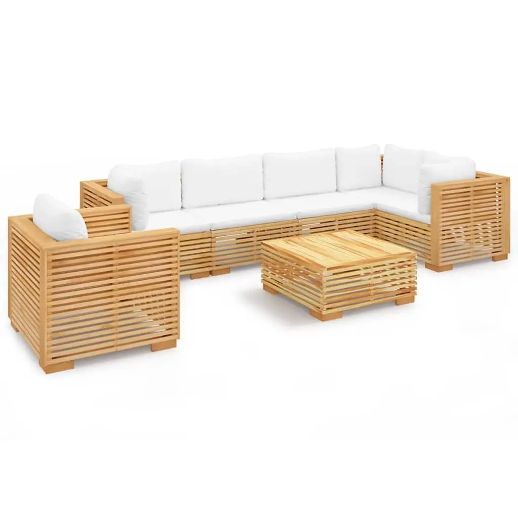 7-Piece Modular Garden Lounge Set with Cushions