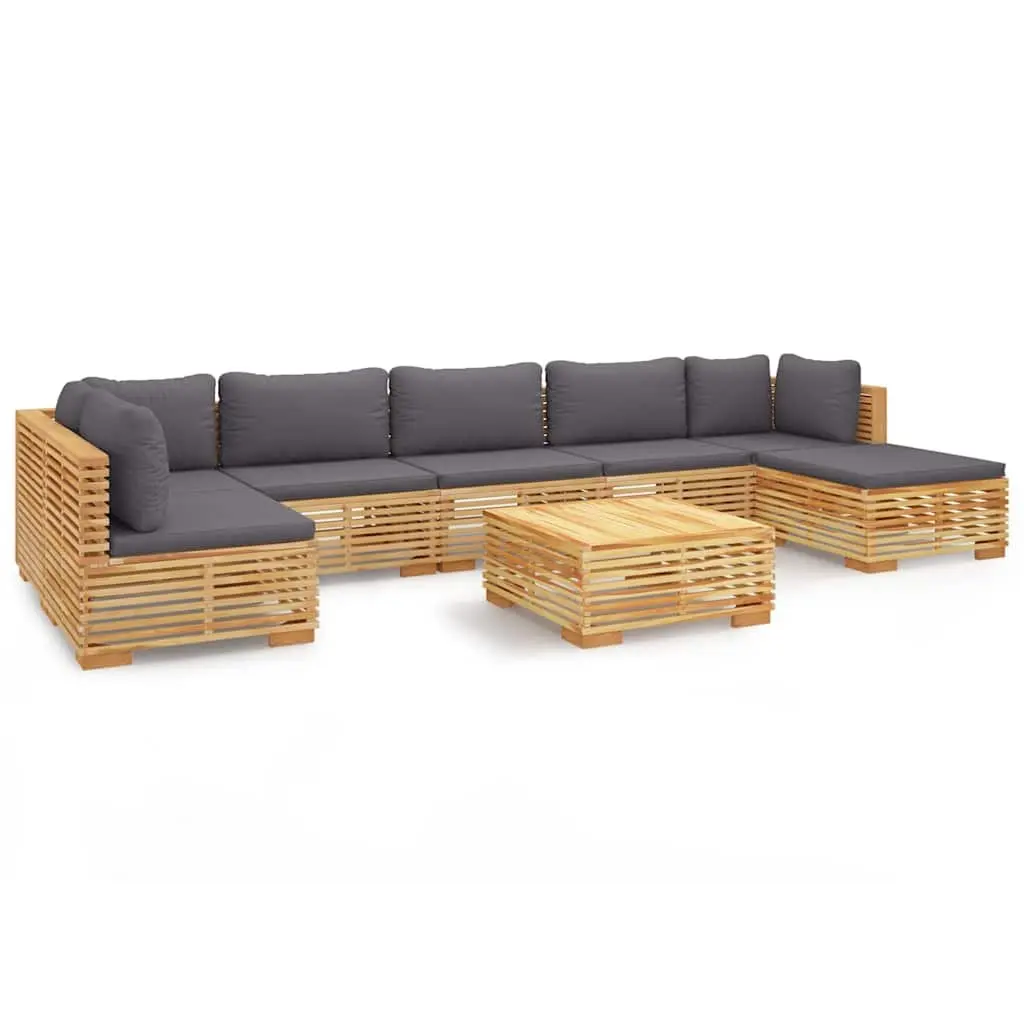 8 Piece Garden Lounge Set with Cushions Outdoor Furniture Seating Patio