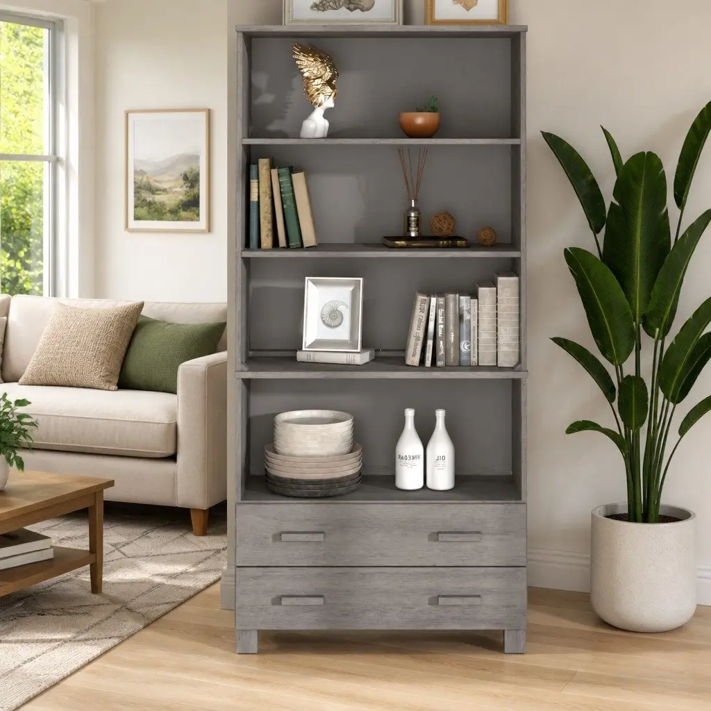 Solid Pine Wood Highboard Storage Unit