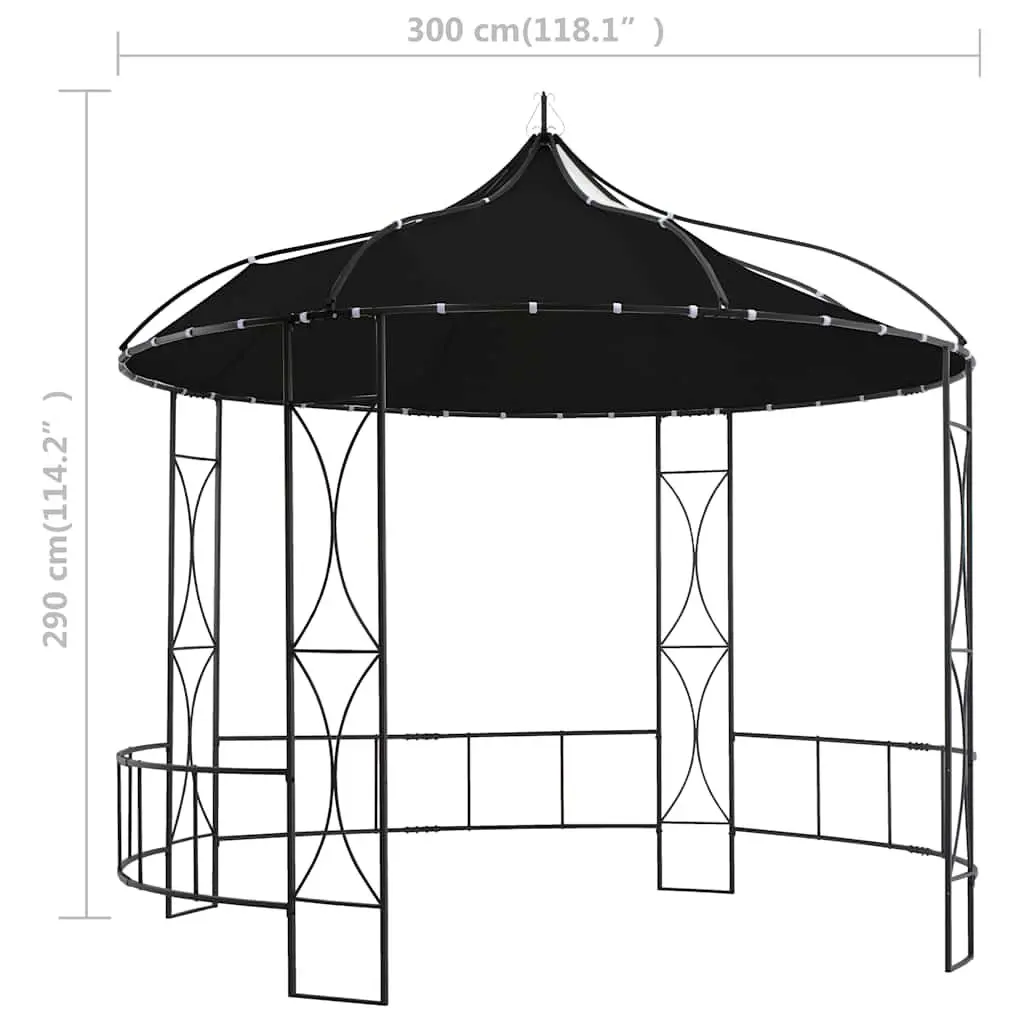 Round Gazebo 300x290 cm Outdoor Canopy Shade Shelter Garden Patio Structure