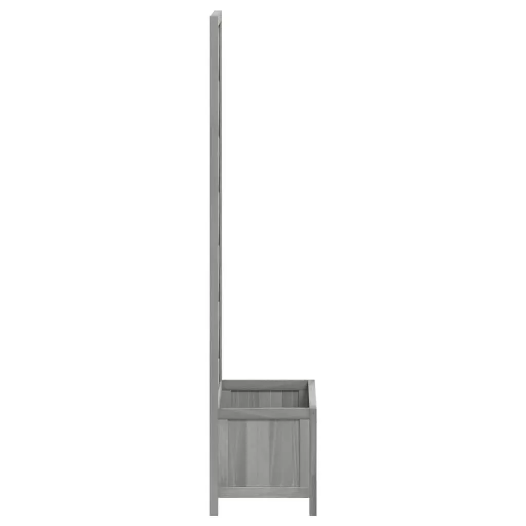 Wooden Trellis Planter for Garden 40x30x135 cm Grey