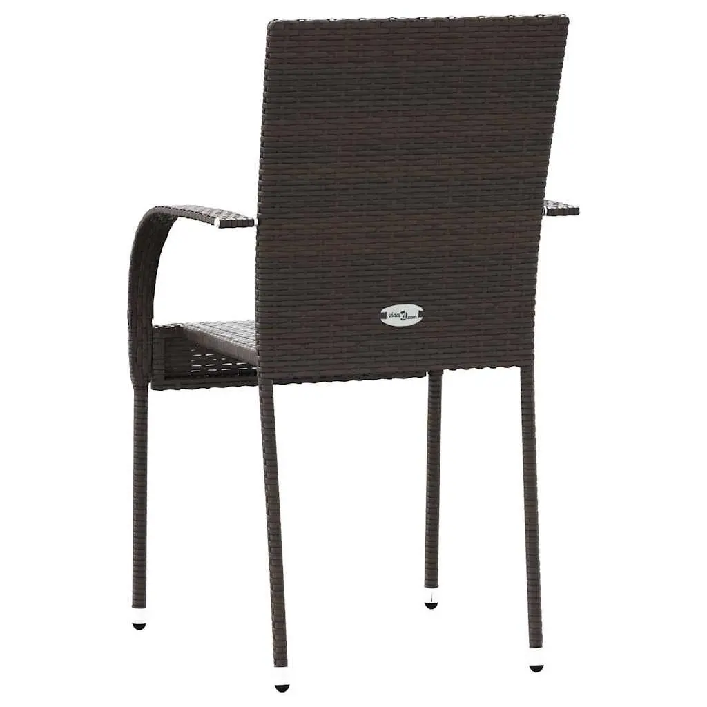 Stackable Outdoor Dining Chairs, 6 pcs