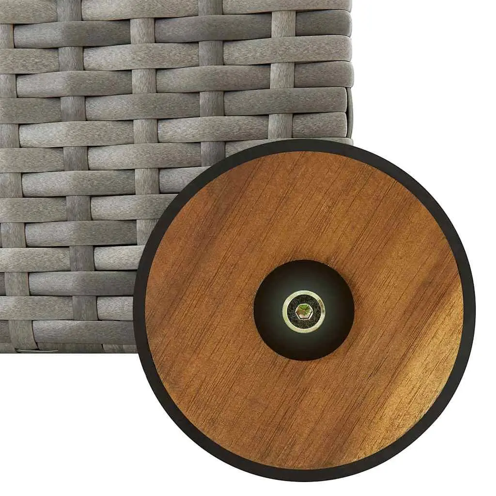 Outdoor Storage Box Grey Poly Rattan Garden Deck Patio 120 x 65 x 115 cm