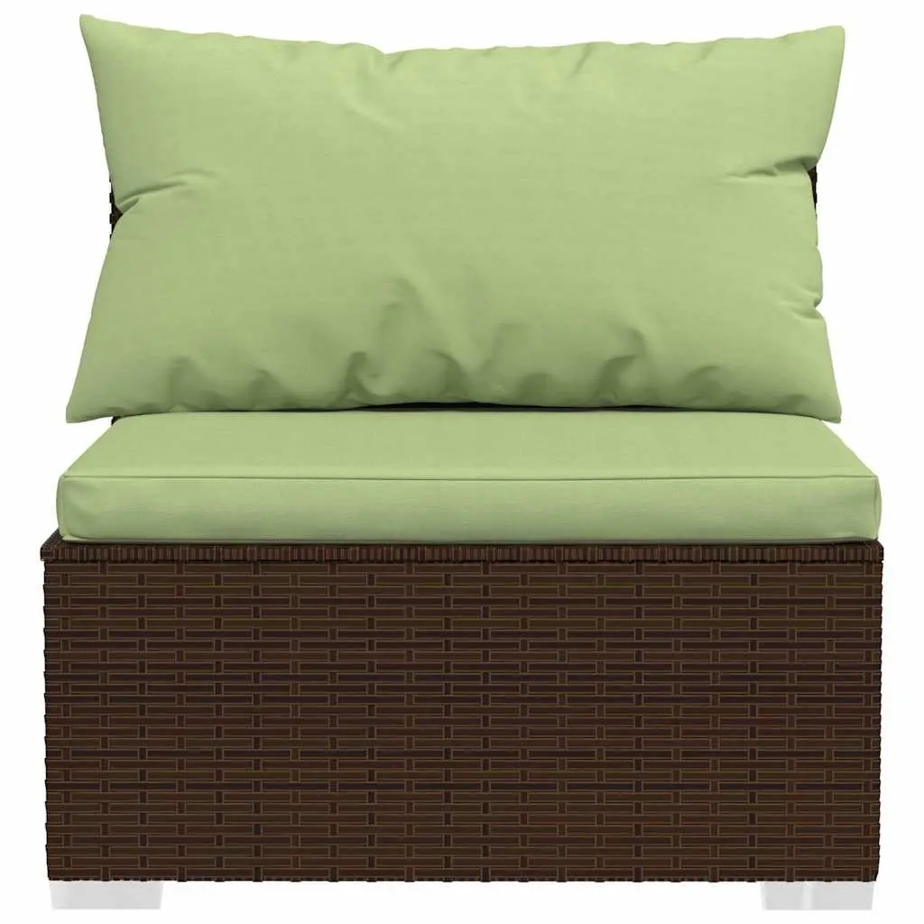 Garden Lounge Set 2 Piece Outdoor Patio Furniture Modular Poly Rattan with Cushions