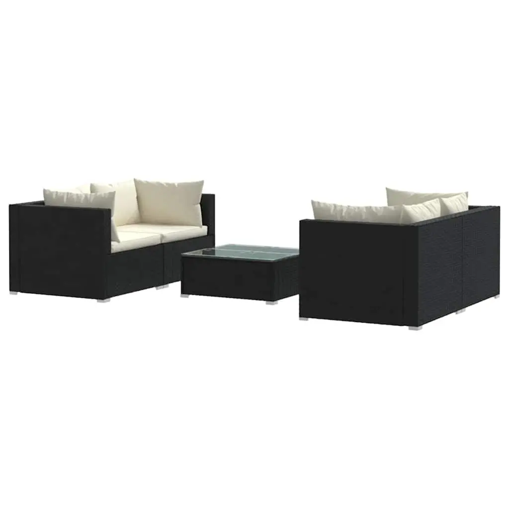 5 Piece Garden Lounge Set for Outdoor Use with Cushions Modular Size
