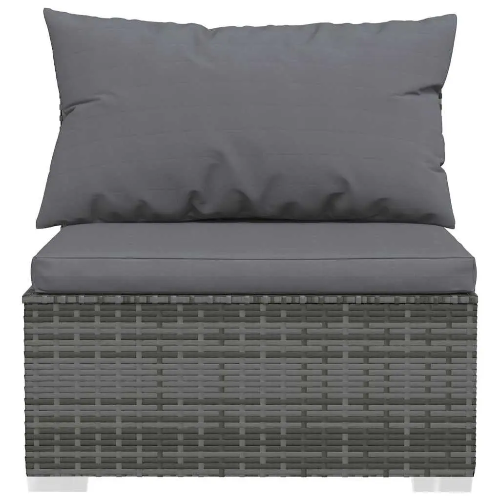 6 Piece Modular Garden Lounge Set Outdoor Furniture Grey