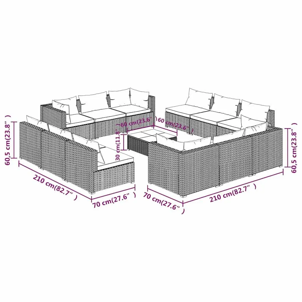 13-Piece Garden Lounge Set