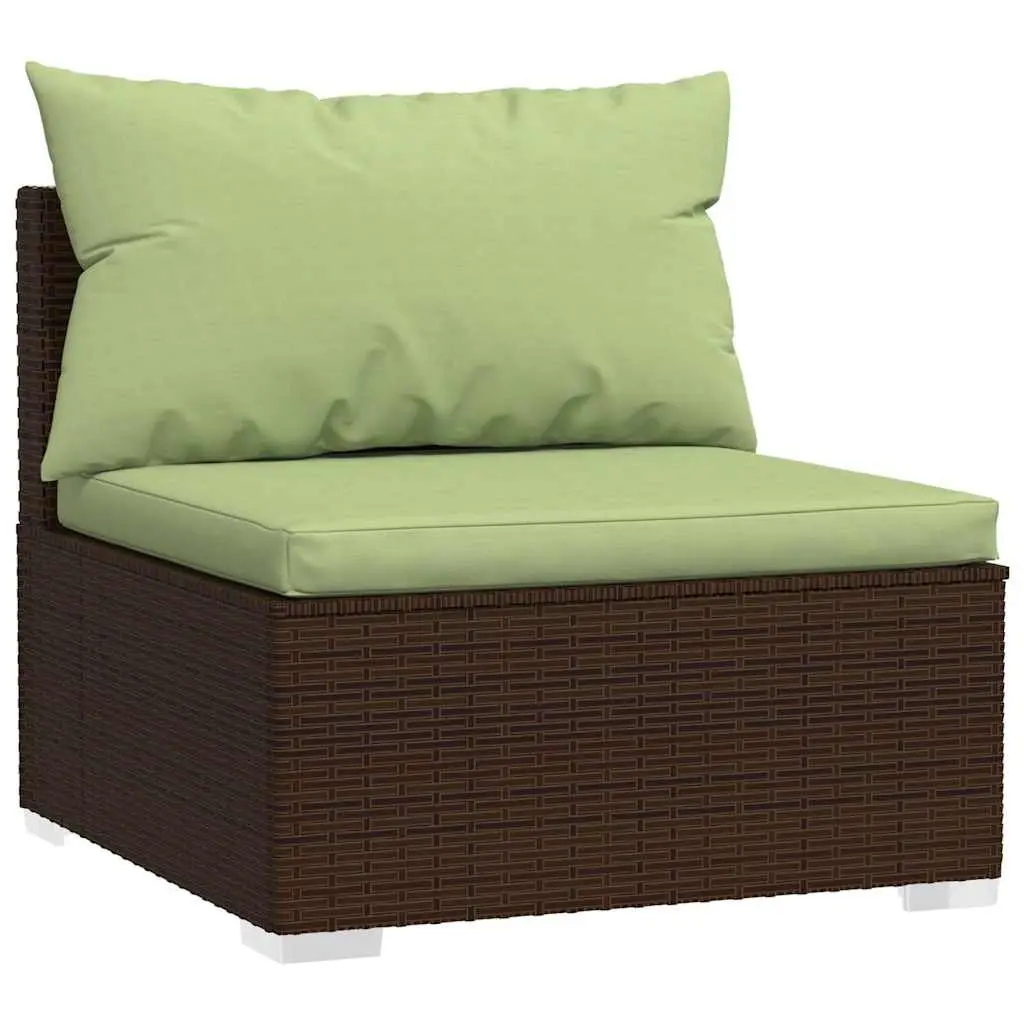 4 Piece Garden Lounge Set Outdoor Furniture Brown Patio Sofa