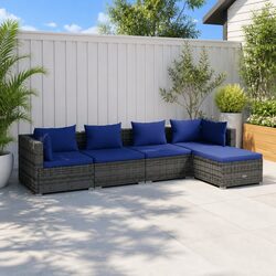 5 Piece Outdoor Lounge Set: Dimensions & Features