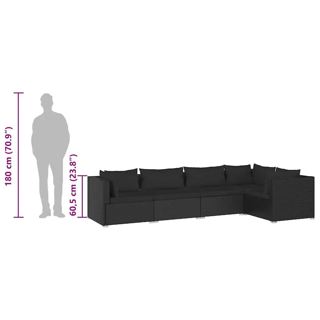 5 Piece Garden Lounge Set