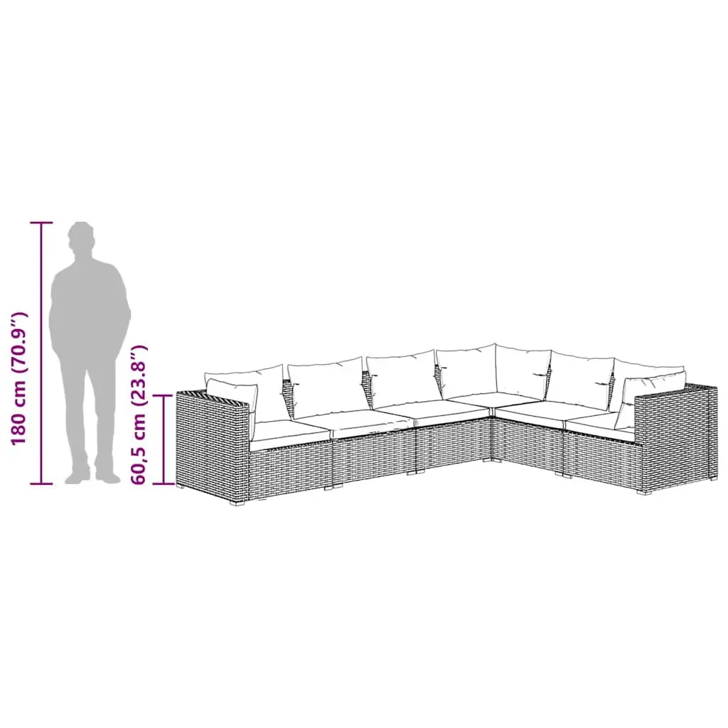 6-Piece Modular Outdoor Furniture Set