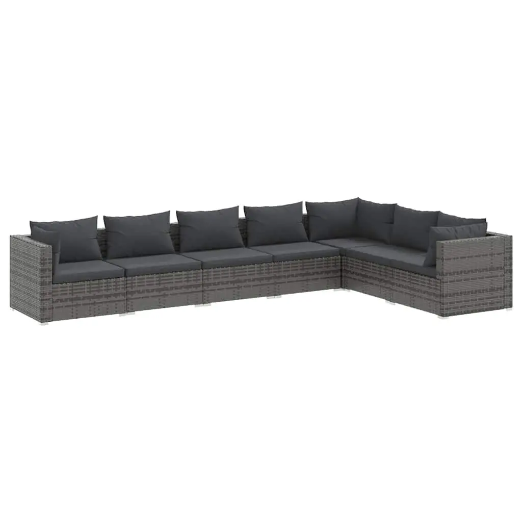 7 Piece Garden Lounge Set Outdoor Patio Furniture Grey