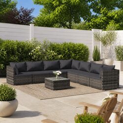 Specifications of 8 Piece Outdoor Lounge Set in Grey