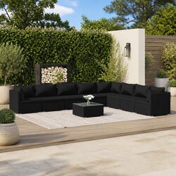 9 Piece Outdoor Lounge Set with Modular Design