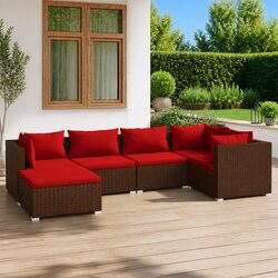 Modular Garden Lounge Set - 6 Pieces, Durable Materials