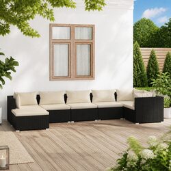 Specifications of 7 Piece Poly Rattan Lounge Set