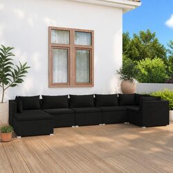 Durable 7 Piece Garden Lounge Set with Modular Design