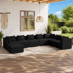 Specifications of 8 Piece Black Rattan Lounge Furniture Set
