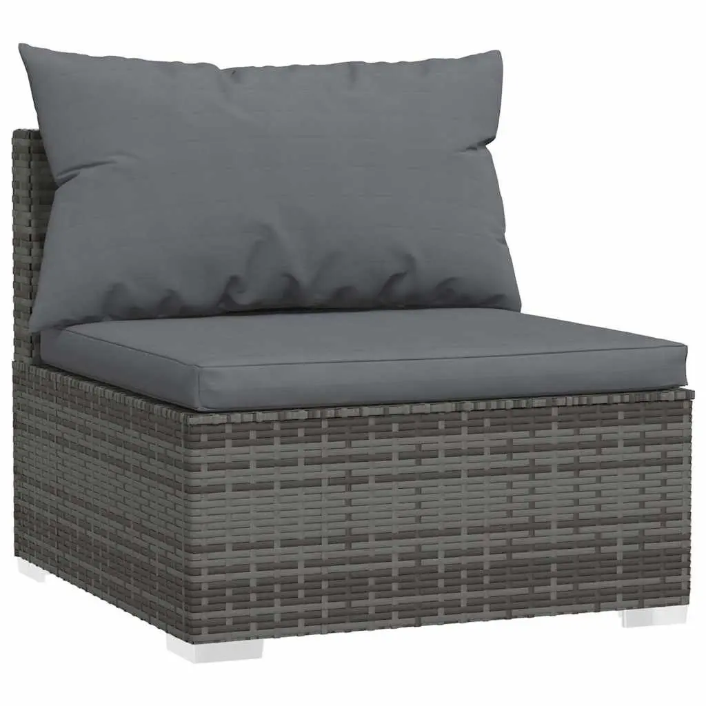 Garden Lounge Set Outdoor Patio Furniture 6 Piece Modular Grey