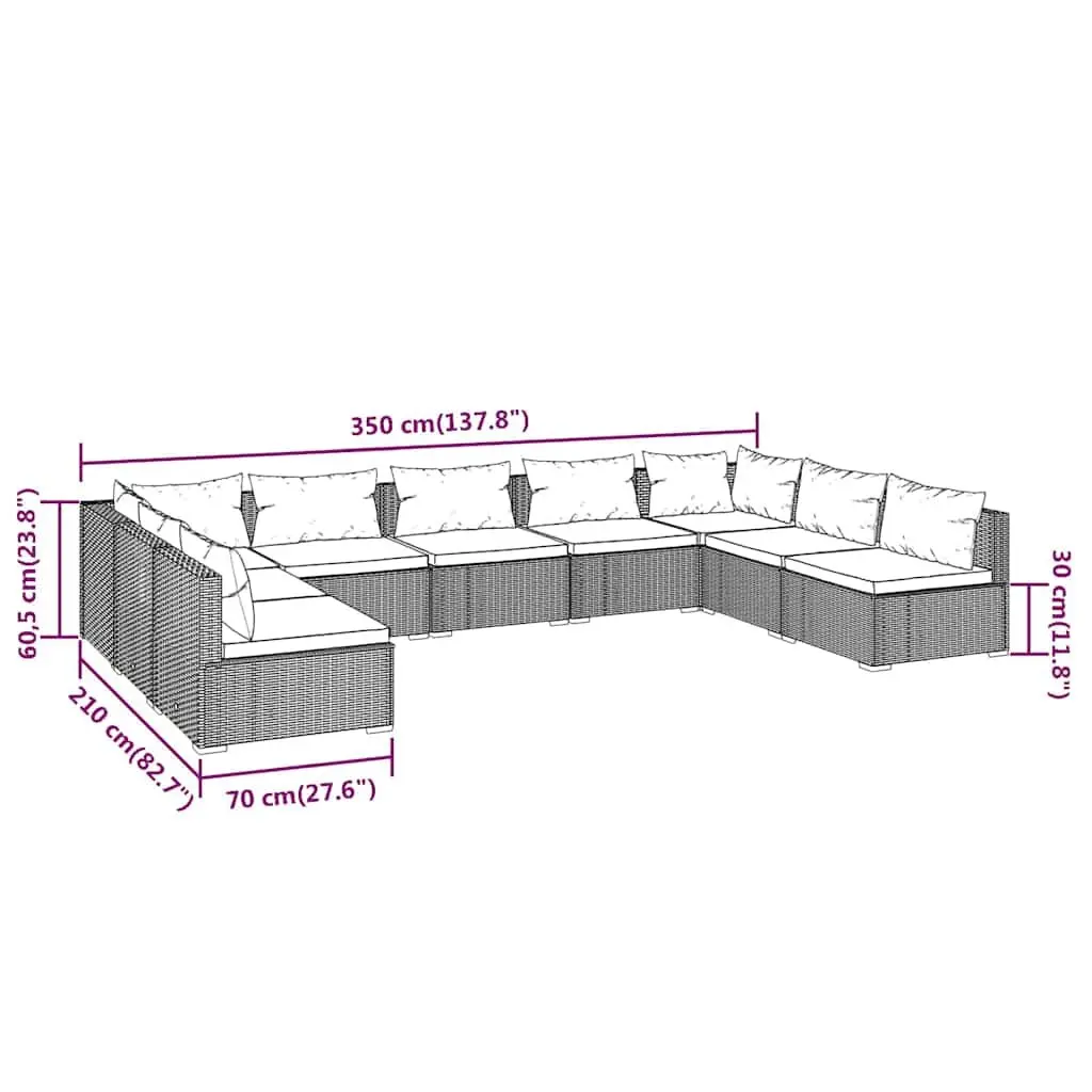 9 Piece Outdoor Lounge Set