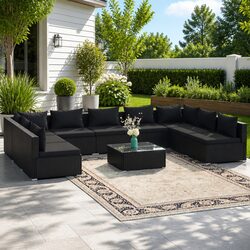 Specifications of 10 Piece Modular Garden Lounge Set