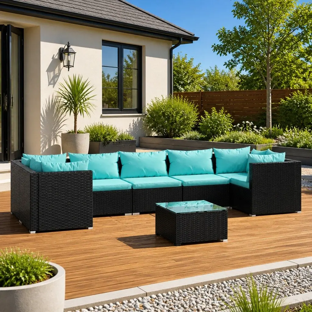 Garden Lounge Set 8 Piece Outdoor Patio Furniture with Cushions