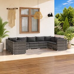 Specifications of 9 Piece Garden Lounge Set in Grey