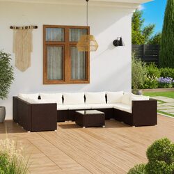 Specifications of 10-Piece Modular Garden Lounge Set