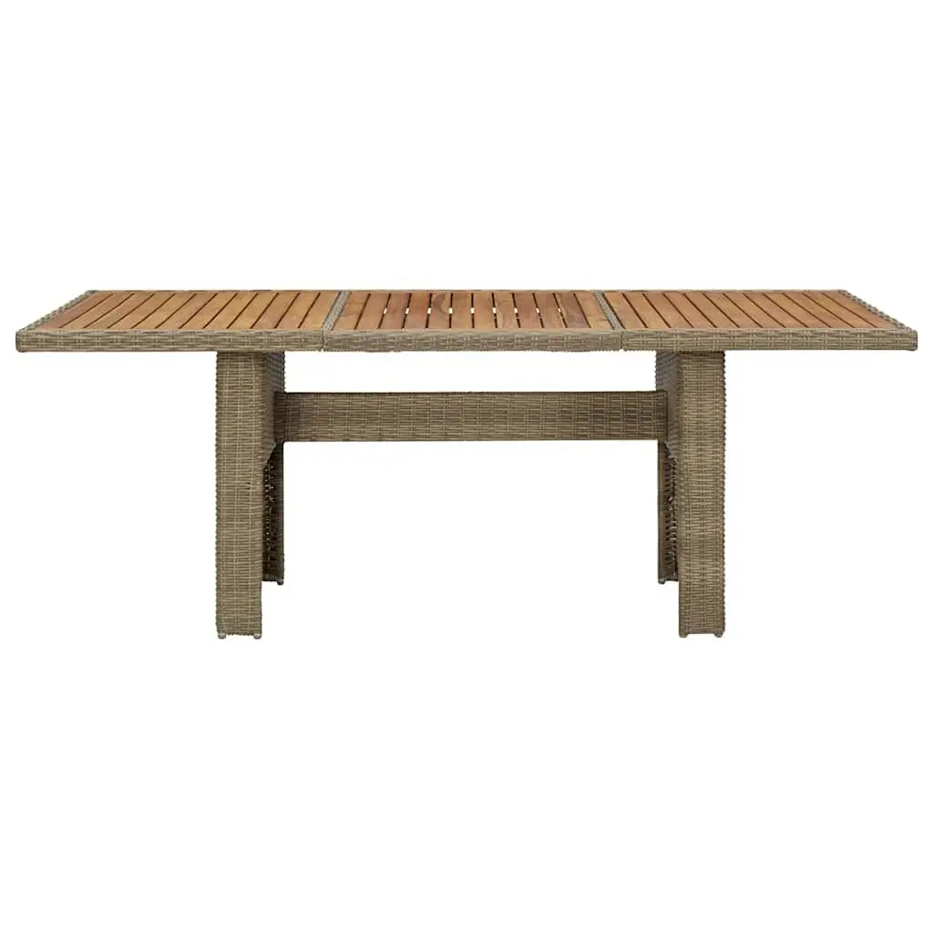 Outdoor Dining Table Garden Patio Furniture Brown 200x100x74cm Rattan Style