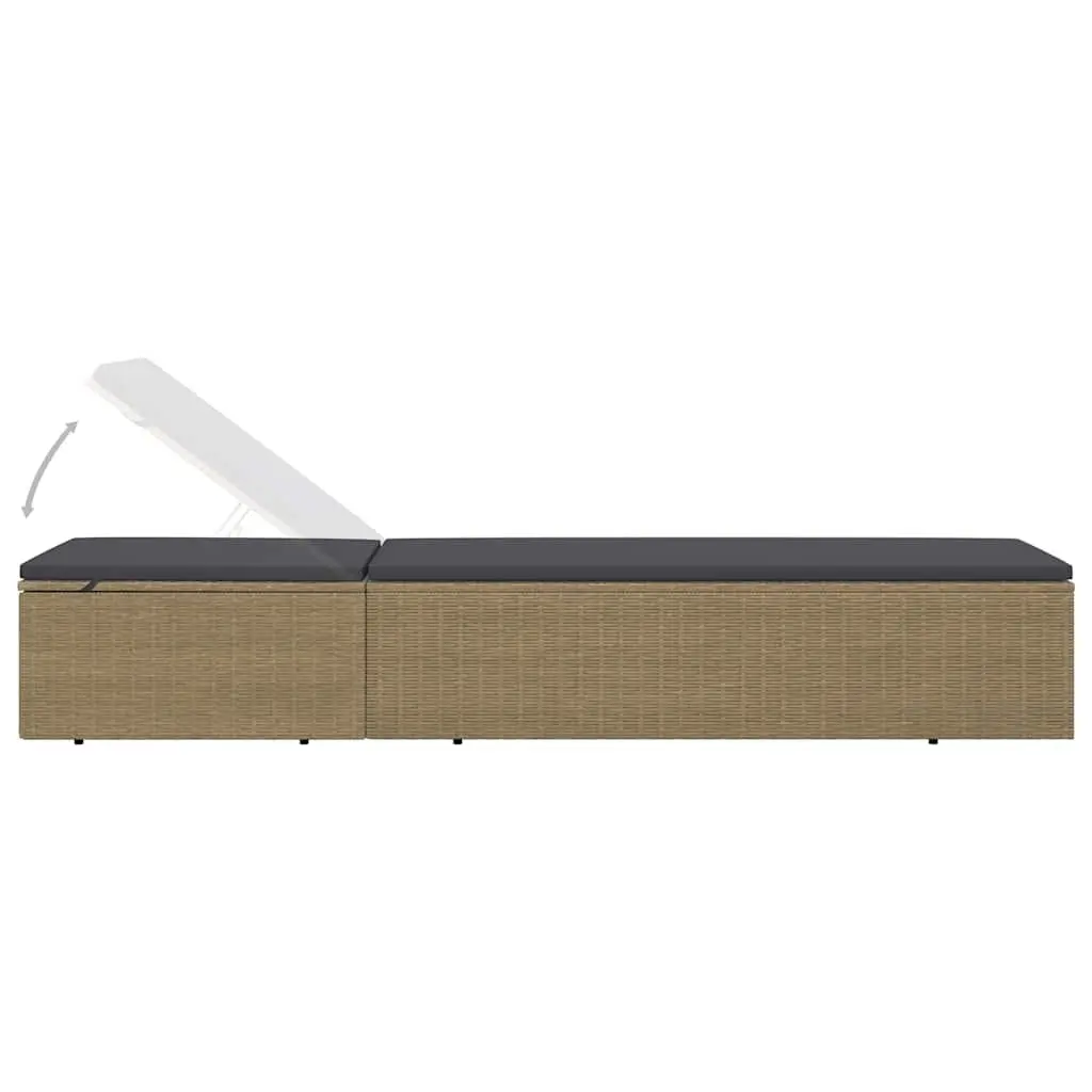 Sun Lounger Outdoor Chaise Lounge Chair Garden Patio Pool Deck Reclining Bed