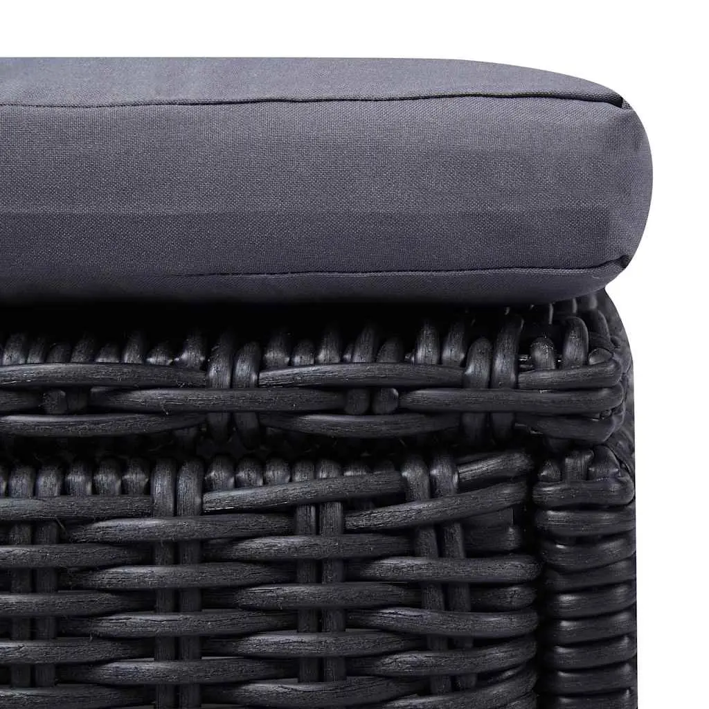 Sun Lounger Outdoor Patio Garden Chaise Lounge Black