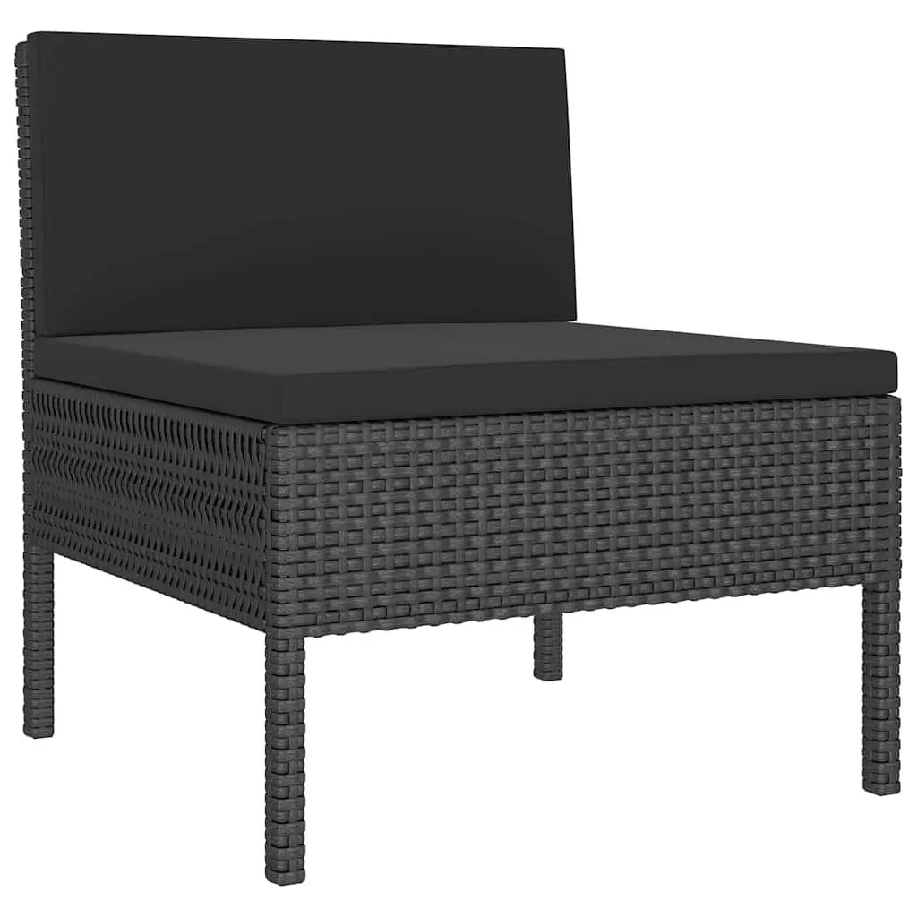 Garden Lounge Set Outdoor Use 3 Piece Poly Rattan Sofa Coffee Table