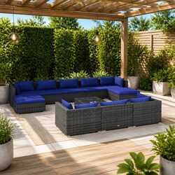 11 Piece Garden Lounge Set: Dimensions & Materials Explained