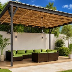 9-Piece Modular Outdoor Sofa Set with Cushions