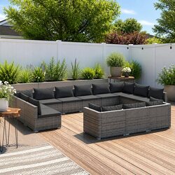 Specifications of 13-Piece Grey Outdoor Lounge Set
