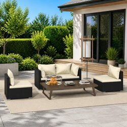 Details of the 4-Piece Modular Garden Lounge Set