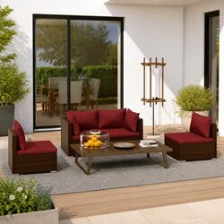 Detailed Specs for the 4 Piece Modular Garden Lounge Set