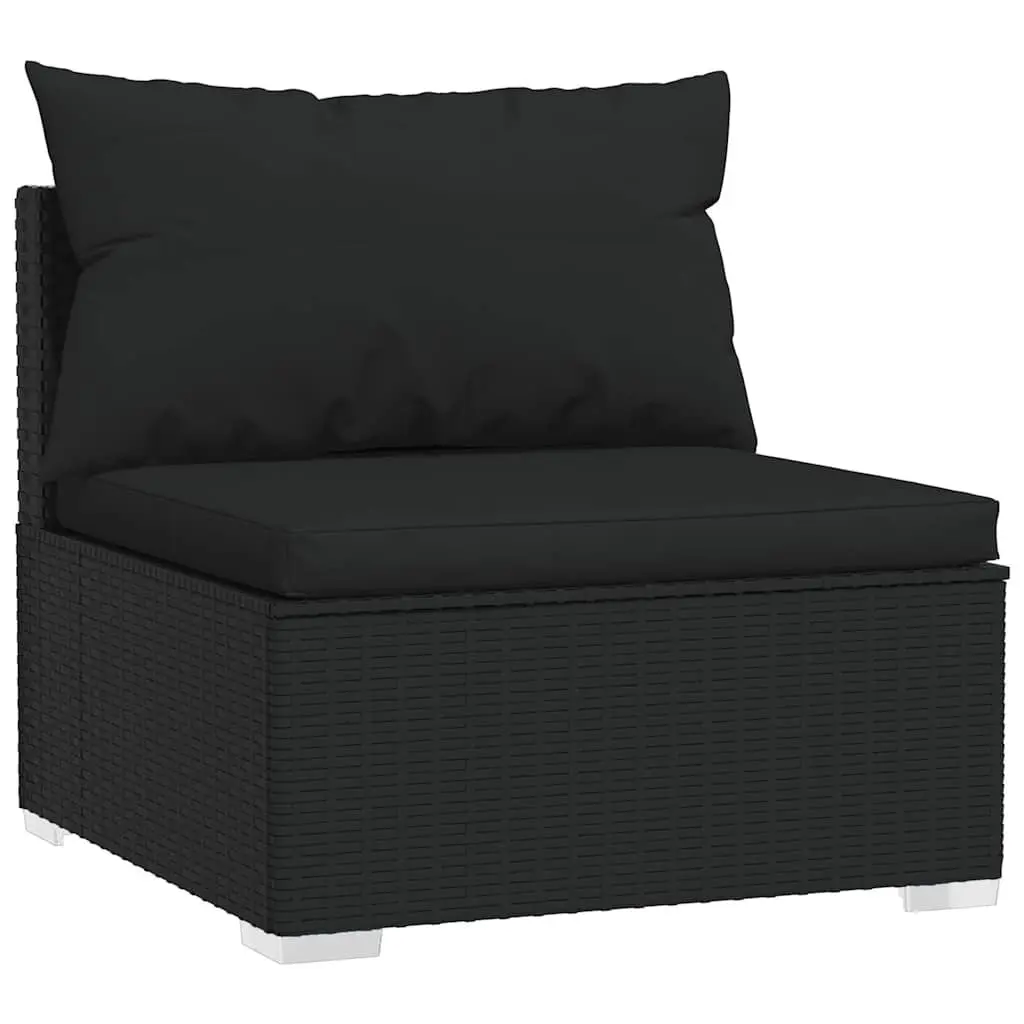 Garden Lounge Set 5 Piece Outdoor Furniture Patio Sofa with Cushions Black